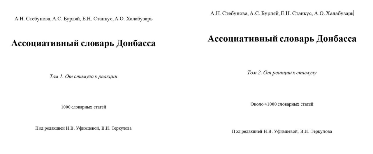 Преподаватели филологического факультета стали составителями Донецкого ассоциативного словаря